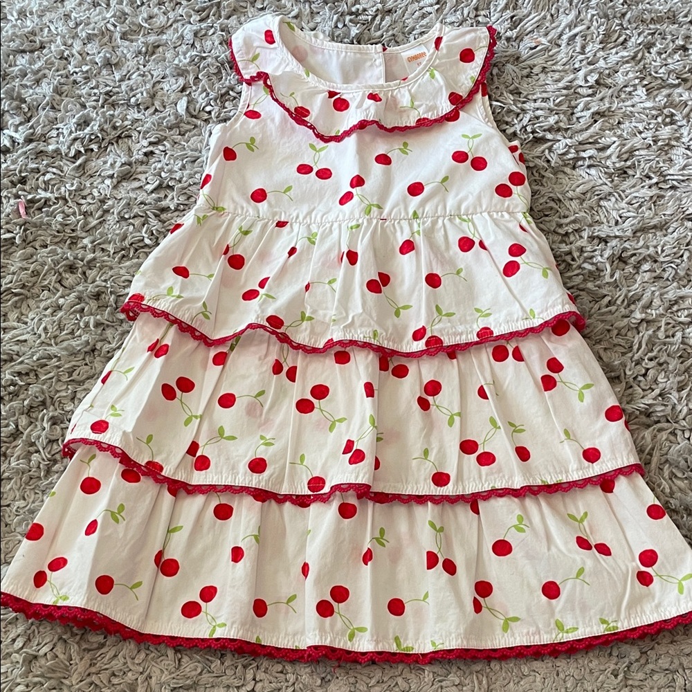 2020 Gymboree “Very Cherry” Cherry Tiered Dress, Size 5T